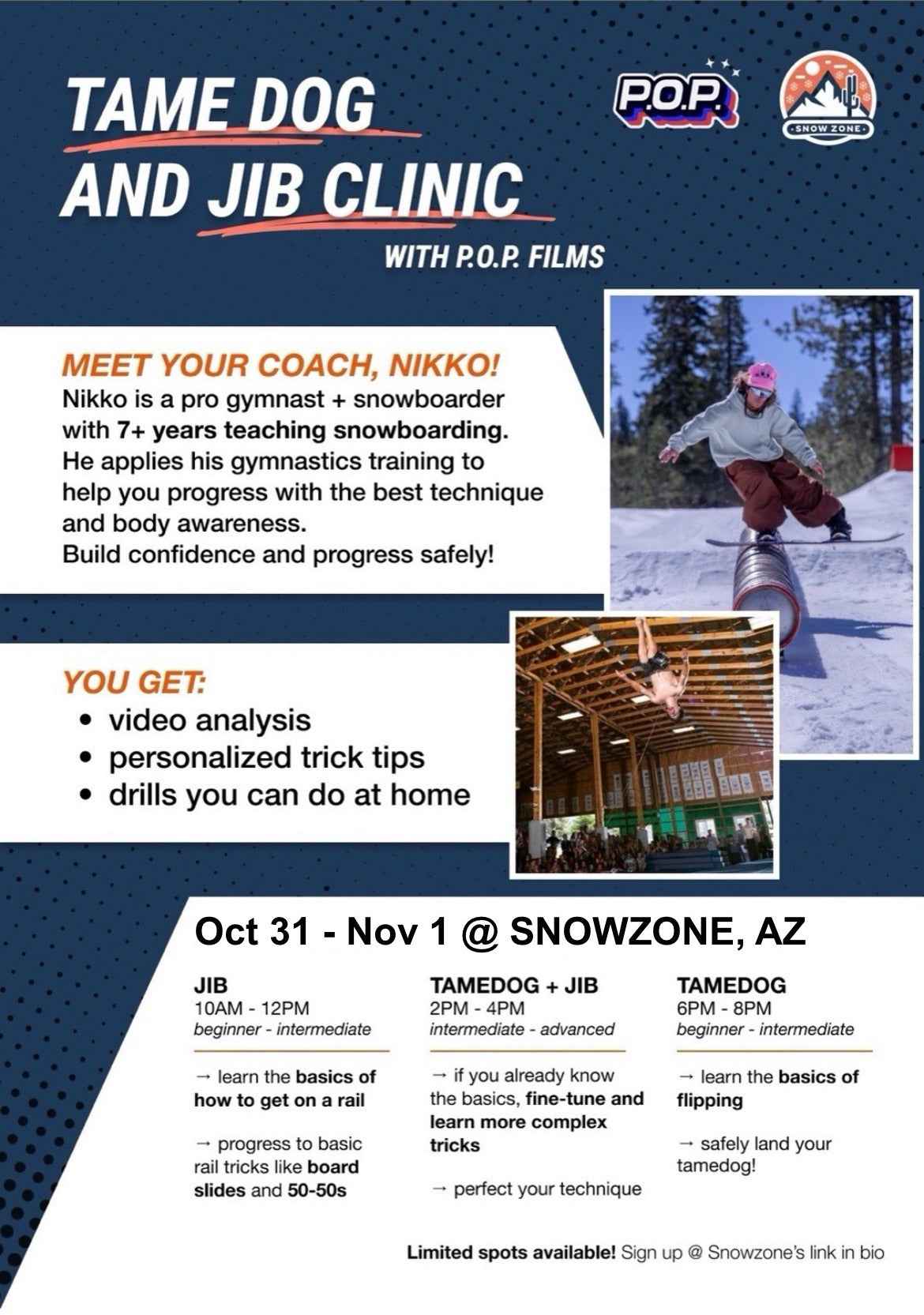 Advanced: Jib to Tamedawg (Rail Flip) Class